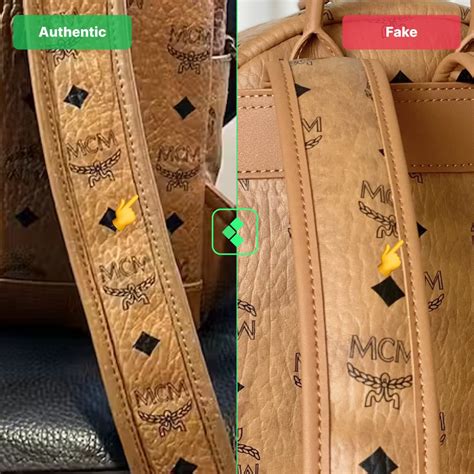 mcm bag fake vs real|genuine mcm bag vs real.